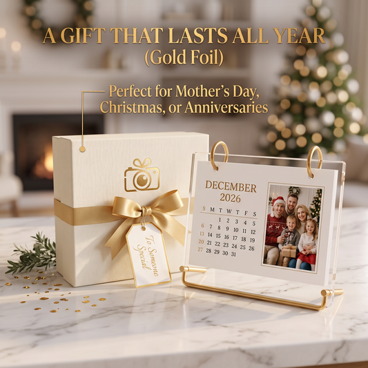 Personalized acrylic desk calendar gift box packaging for Christmas and holidays