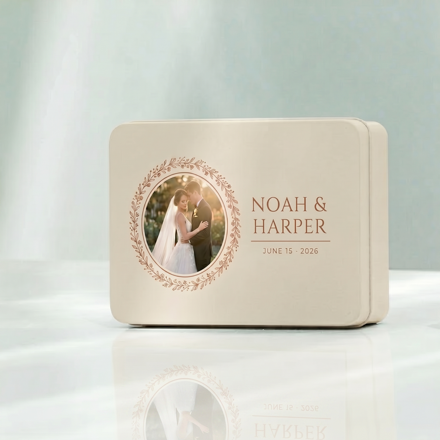 Custom Wedding Guest Book Playing Cards – Personalized Photo Signing Cards with Iron Box, Matte Finish for Easy Writing