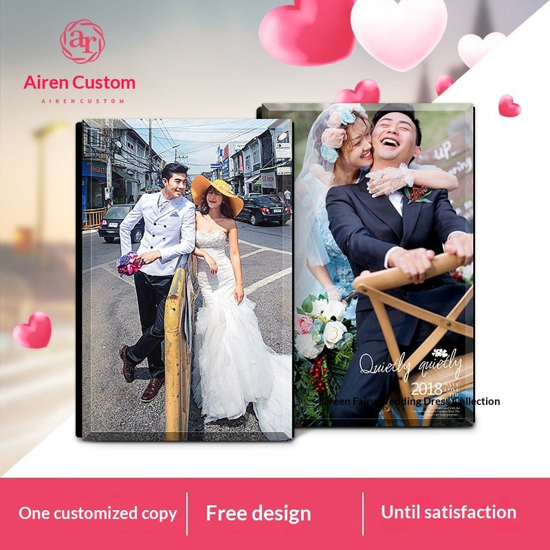 16-Inch crystal album production custom boutique wedding photo photo personalized photo souvenir album DIY photo album customization