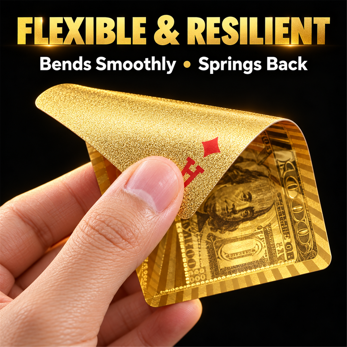 Flexible bend-resistant PVC poker cards
