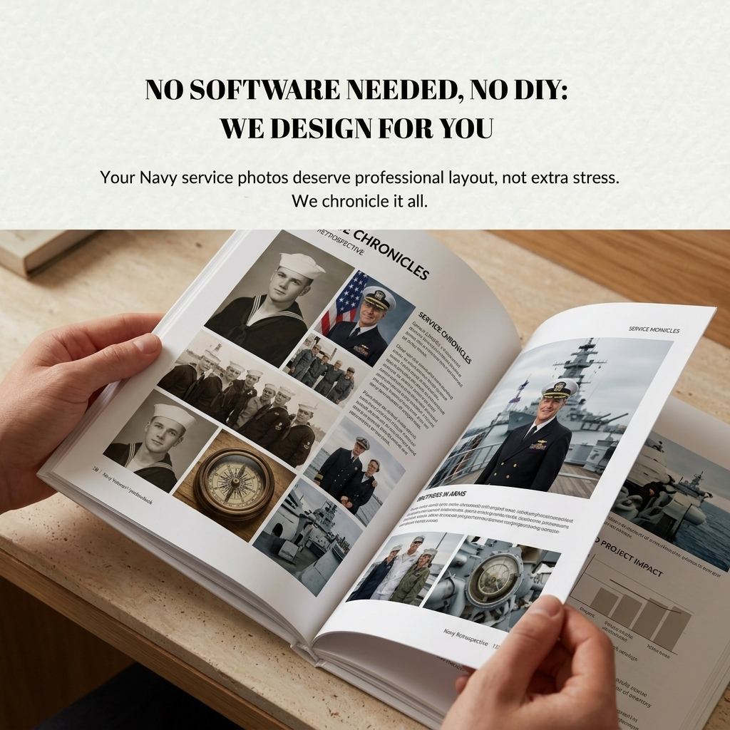 Military retirement coffee table book interior service chronicles spread