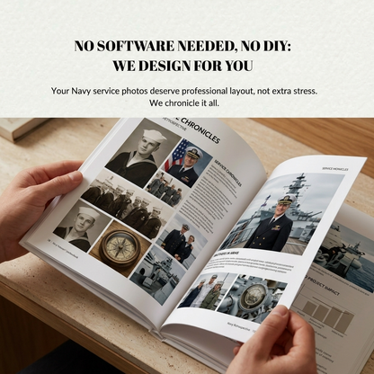 Military retirement coffee table book interior service chronicles spread