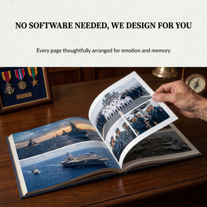 Military retirement coffee table book interior navy ships spread