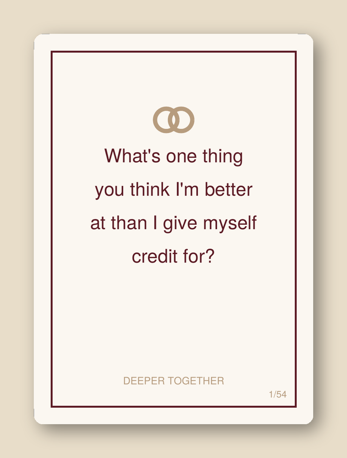 Deeper Together card example - Level 1 Perception
