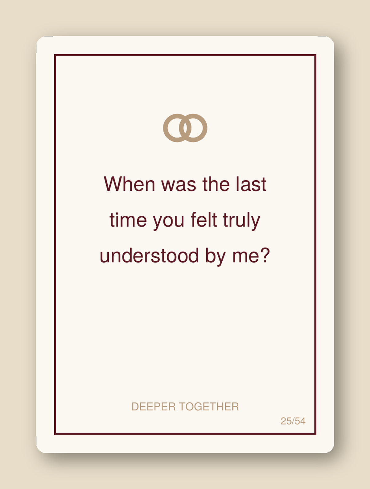 Deeper Together card example - Level 2 Connection