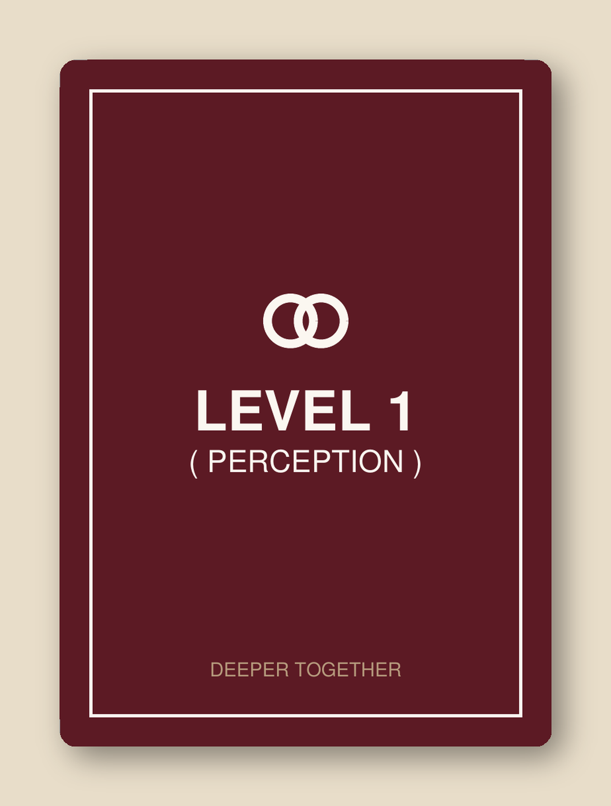 Deeper Together card back - Level 1