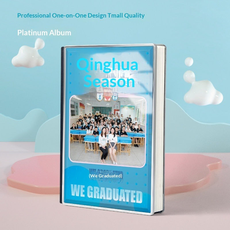 2026 new 12-inch crystal album production, primary and secondary school graduation students record, party photo souvenir album customization