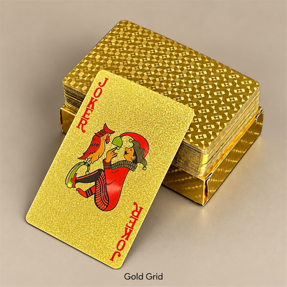 Gold Grid waterproof PVC playing cards