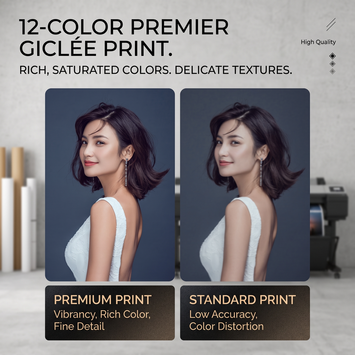 12-color premier giclee printing quality comparison for the stairway gallery wall photos