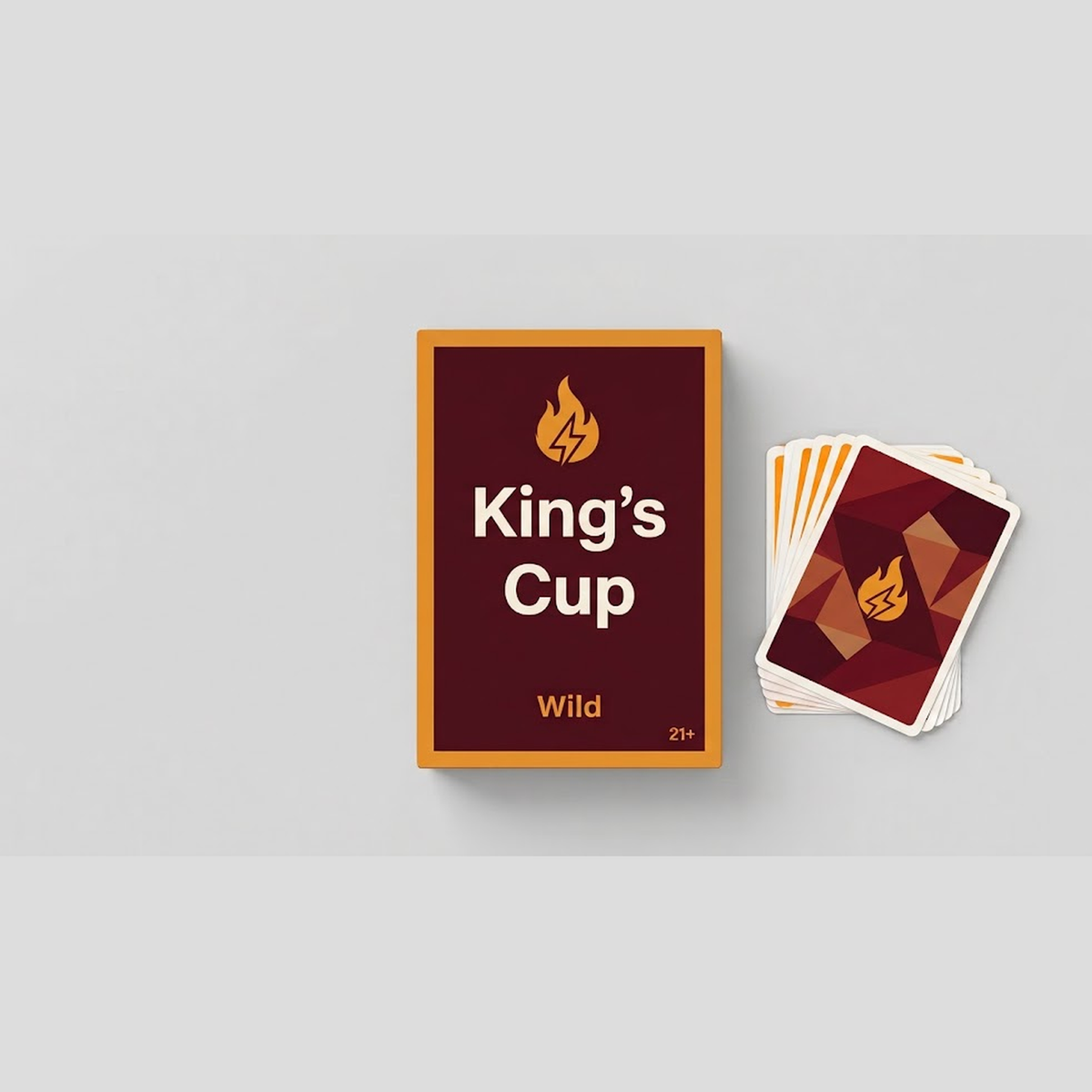 King's Cup Wild packaging box with cards fanned out