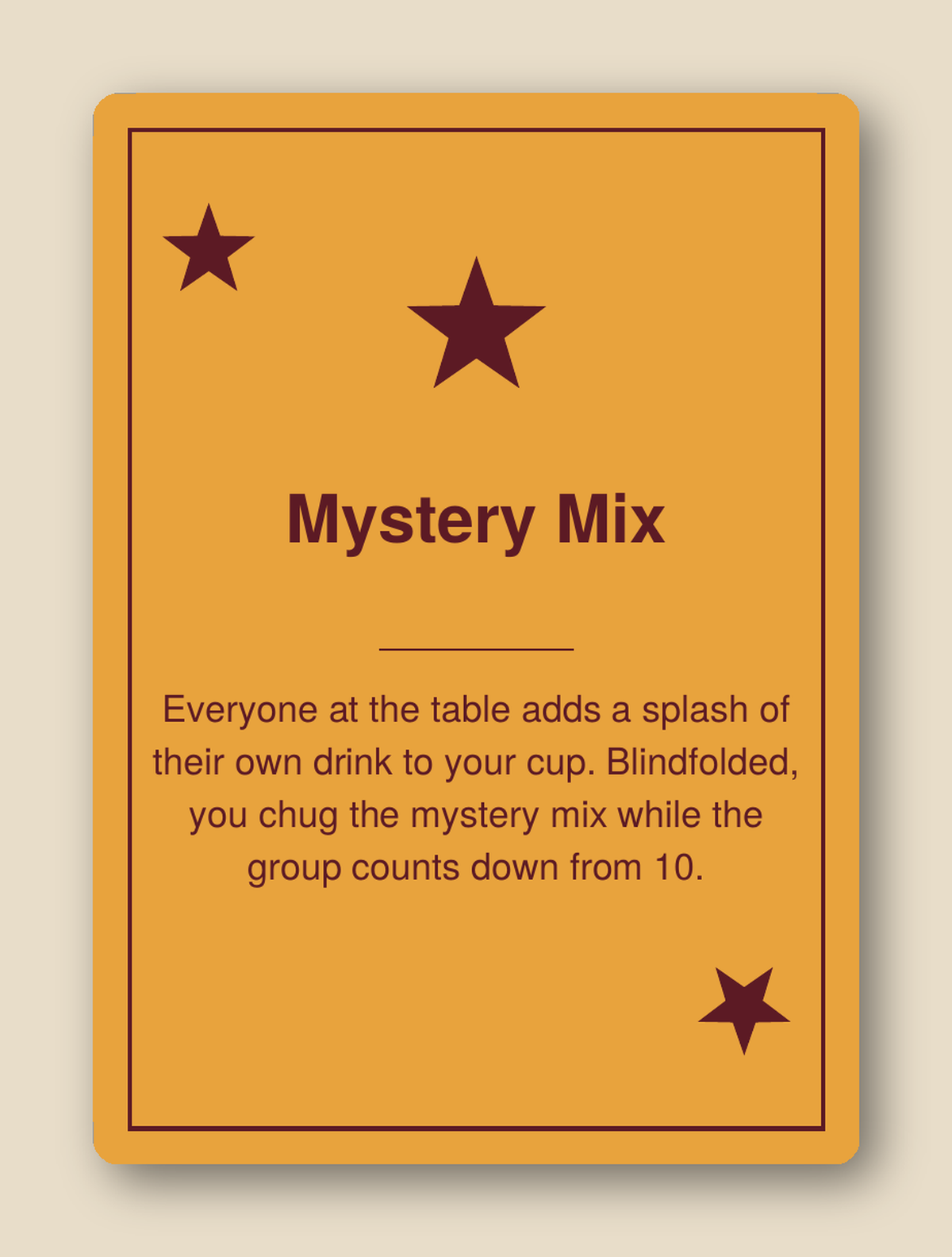 King's Cup Wild Ultimate card - Mystery Mix