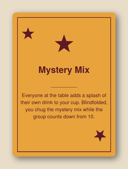 King's Cup Wild Ultimate card - Mystery Mix
